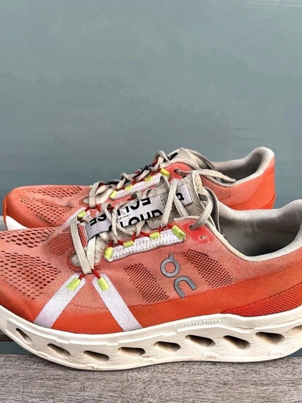 On Cloudeclipse Flame Ivory Mens Running Shoes Size 9.5